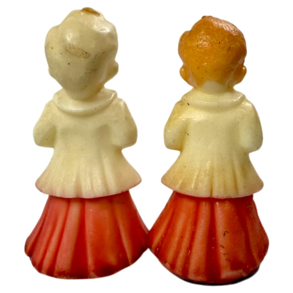 Gurley Christmas Candles Lot of 2 Choir Boys Carolers Vintage Label MCM 5" Unlit - Picture 5 of 8
